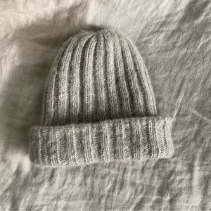 Wol Hide Alpaca Ribbed Knit Hat Dune